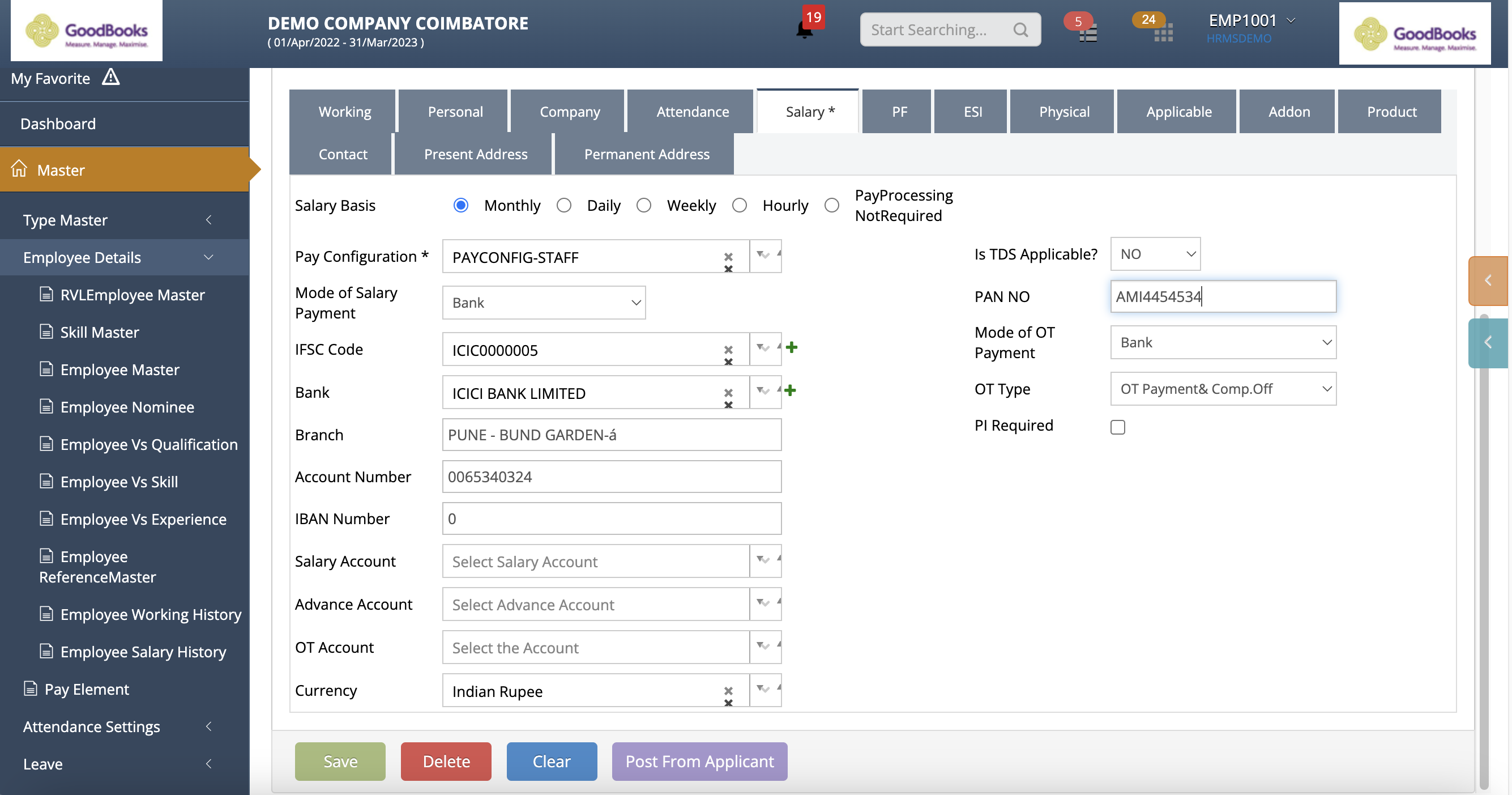 Attendance and payroll software